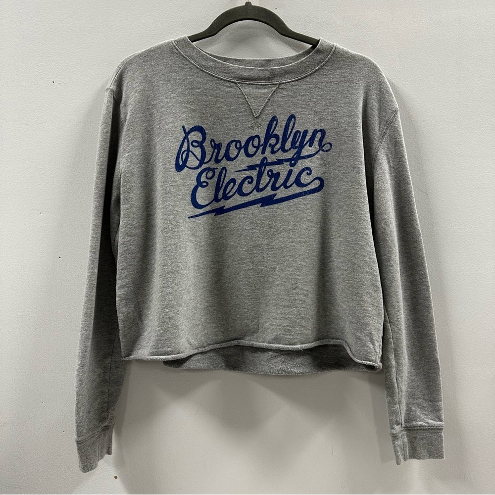 Denim & Supply Ralph Lauren Brooklyn Electric Cropped Crewneck Sweatshirt